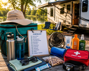 summer RV camping checklist - Lake Champlain